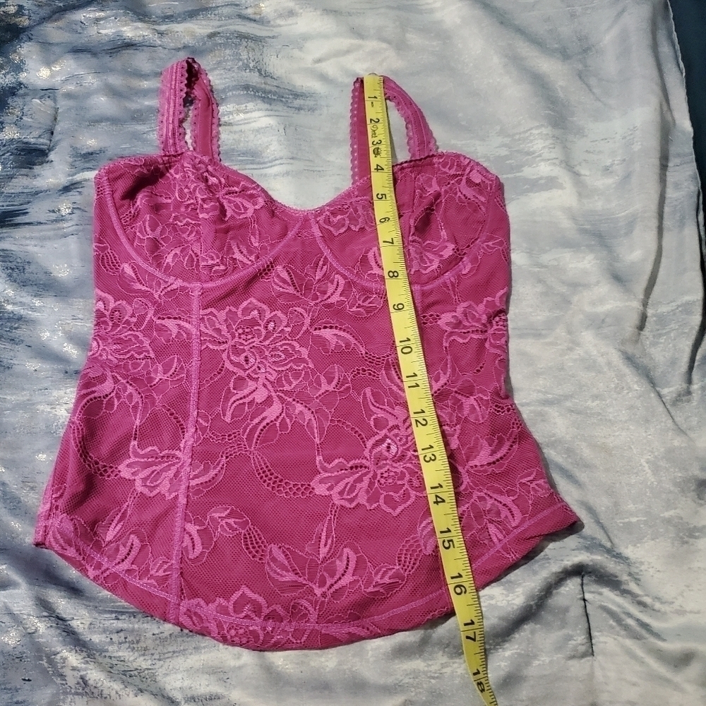 Free People Lace Fuchsia Pink Top XS - Picture 6 of 6